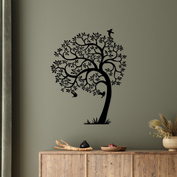 Wallity Lonely Tree Escultura de Pared Negra
